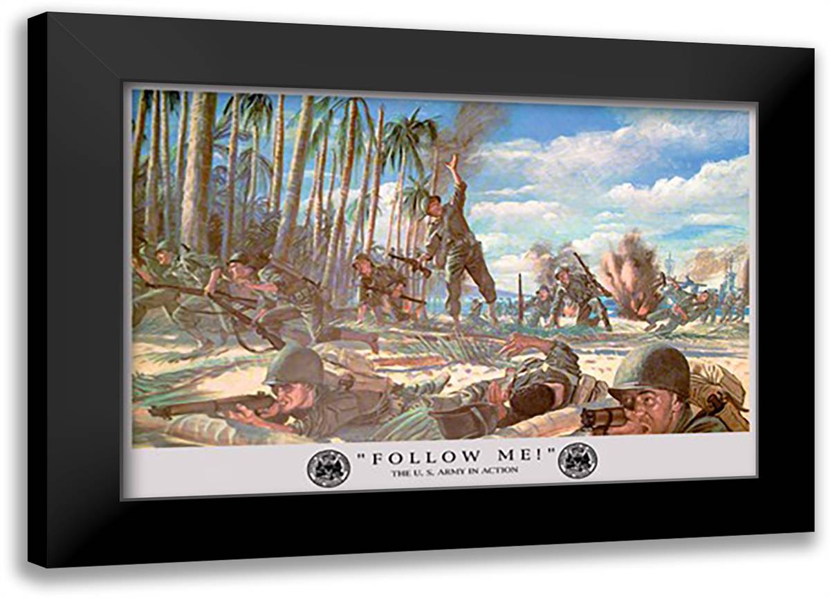 Follow Me! 22x16 Black Modern Wood Framed Art Print Poster by Mcbarron Jr., Charles H.