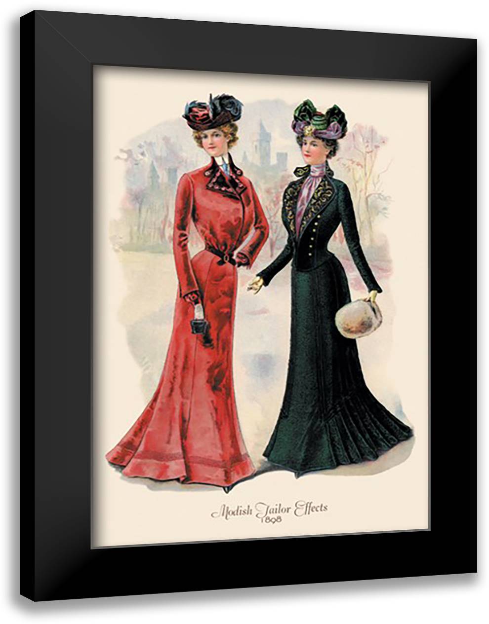 Modish Tailor Effects 16x22 Black Modern Wood Framed Art Print Poster