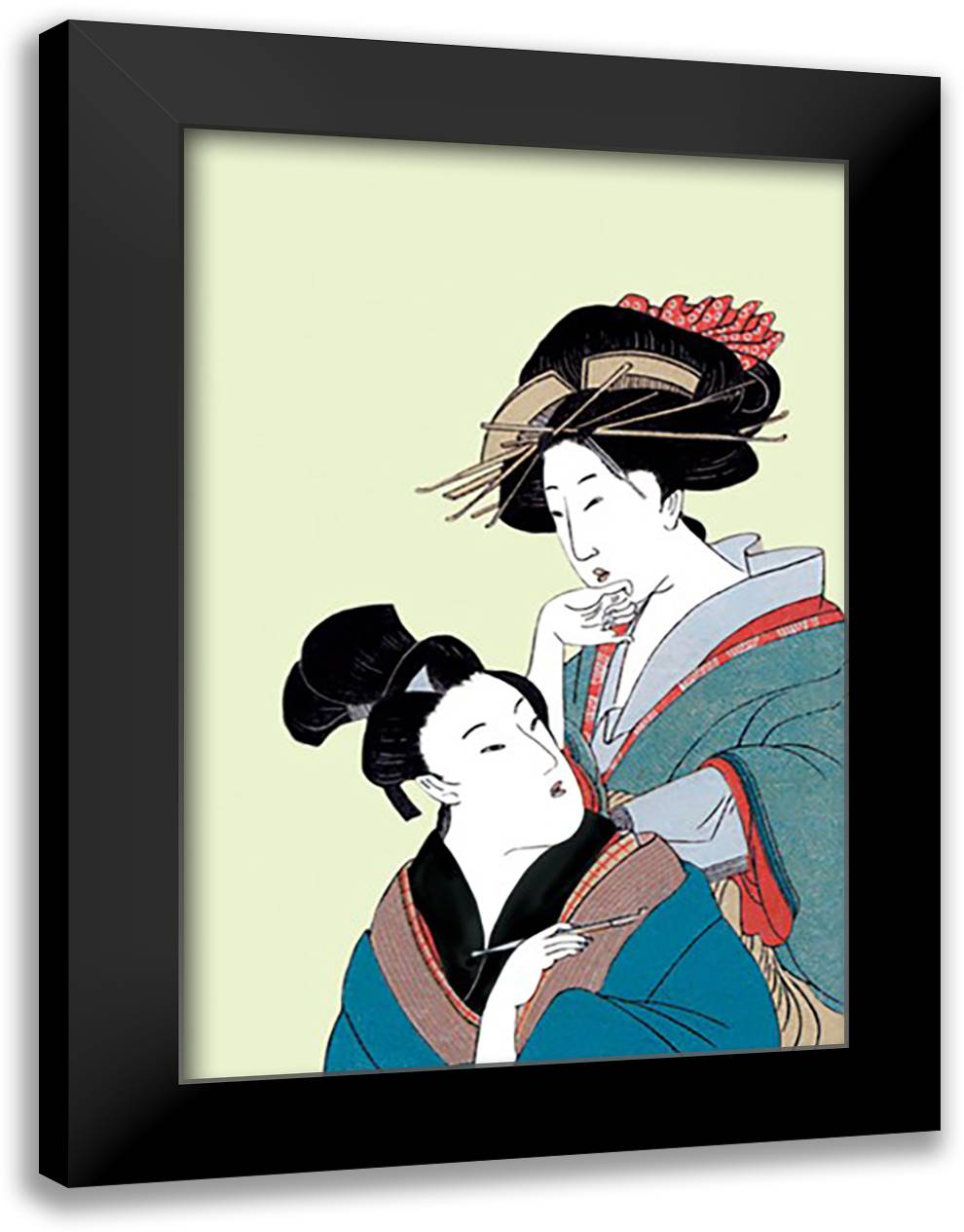 Gossip 16x22 Black Modern Wood Framed Art Print Poster