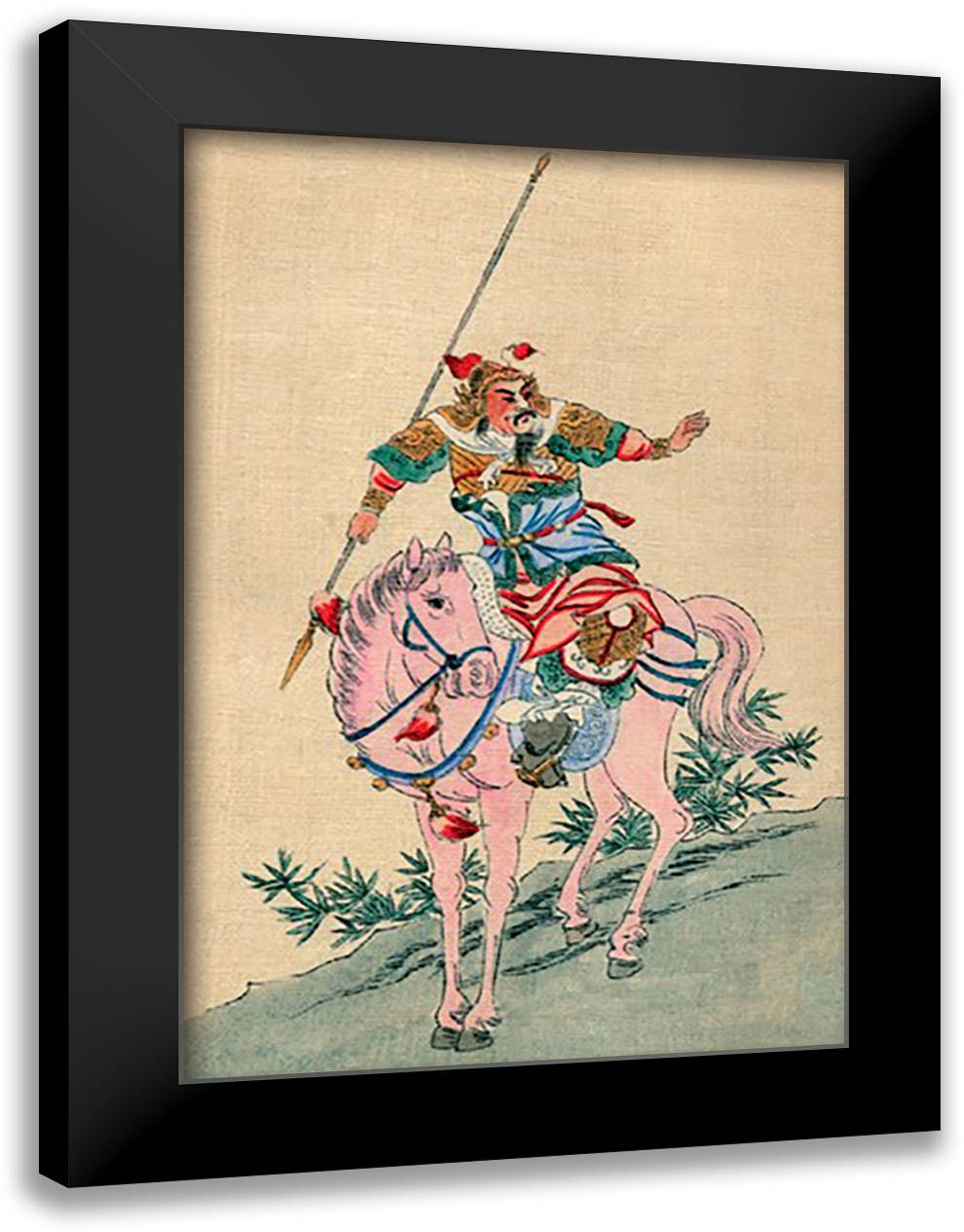 Armed Man 16x22 Black Modern Wood Framed Art Print Poster