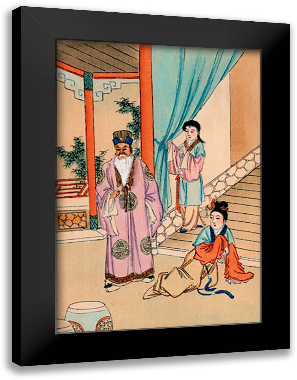 Obedience and Virtue 16x22 Black Modern Wood Framed Art Print Poster