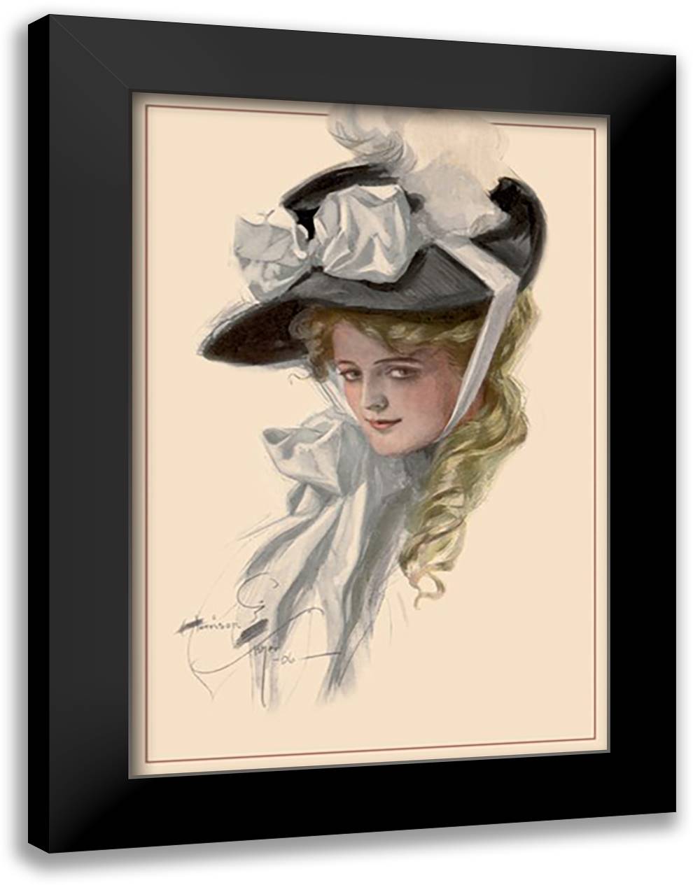 Those Bewitching Eyes 16x22 Black Modern Wood Framed Art Print Poster by Fisher, Helen
