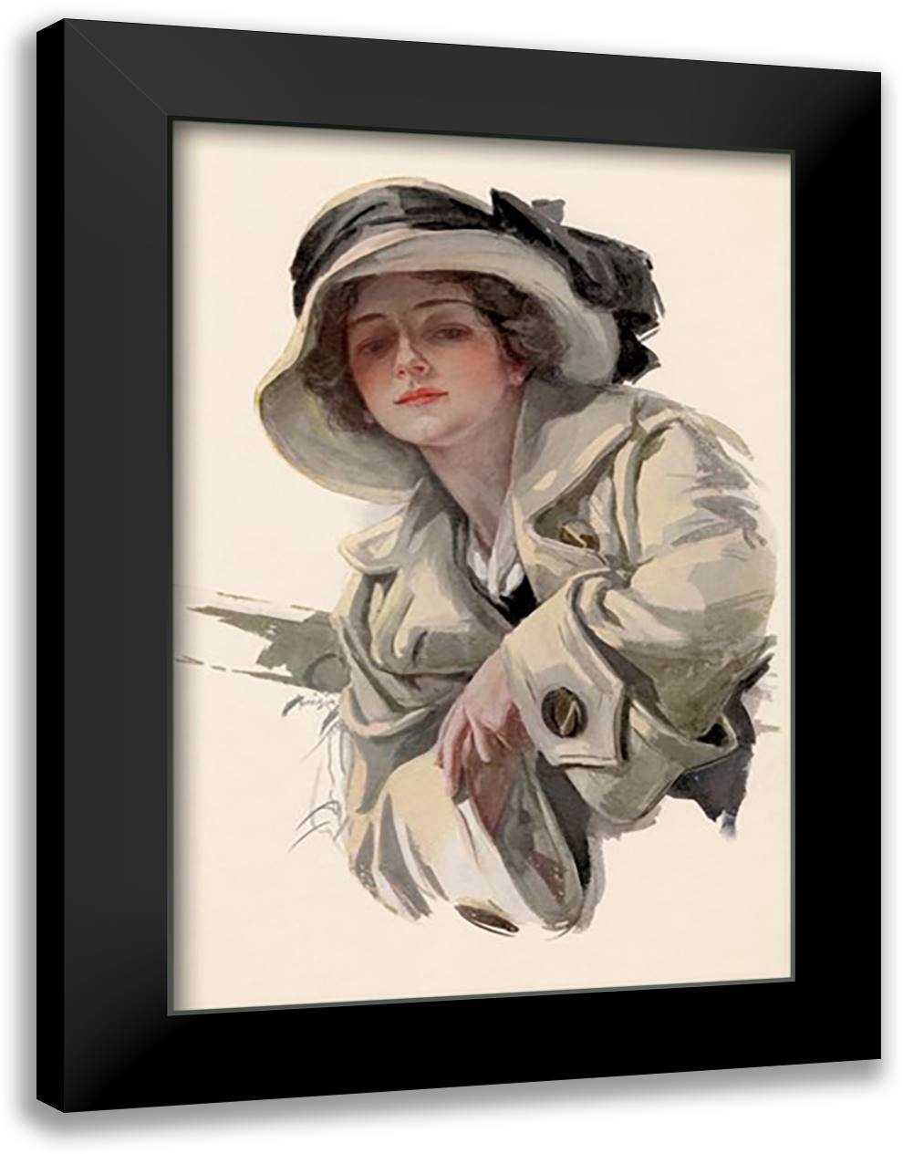 Welcome Home 16x22 Black Modern Wood Framed Art Print Poster by Fisher, Helen