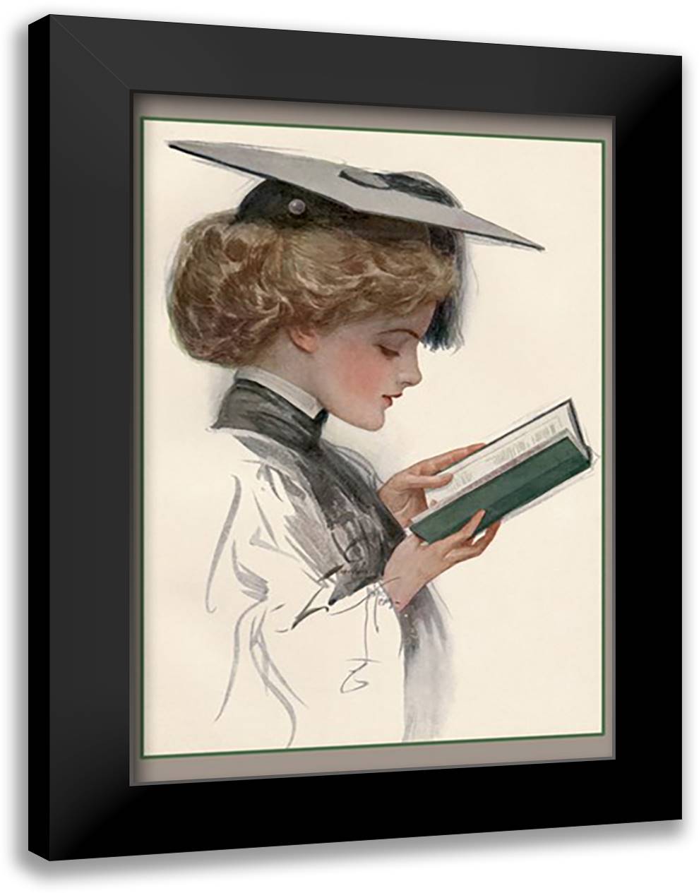 My Commencement 16x22 Black Modern Wood Framed Art Print Poster by Fisher, Helen