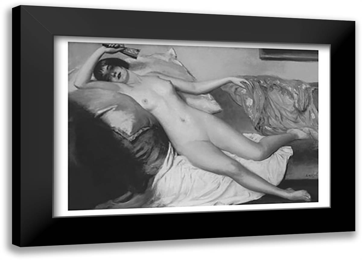 One Lazy Afternoon 22x16 Black Modern Wood Framed Art Print Poster by Herve, G.