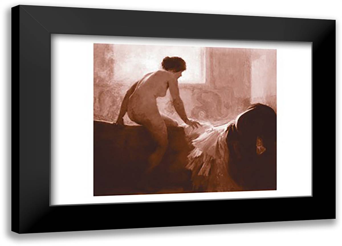 Into the Bath 22x16 Black Modern Wood Framed Art Print Poster