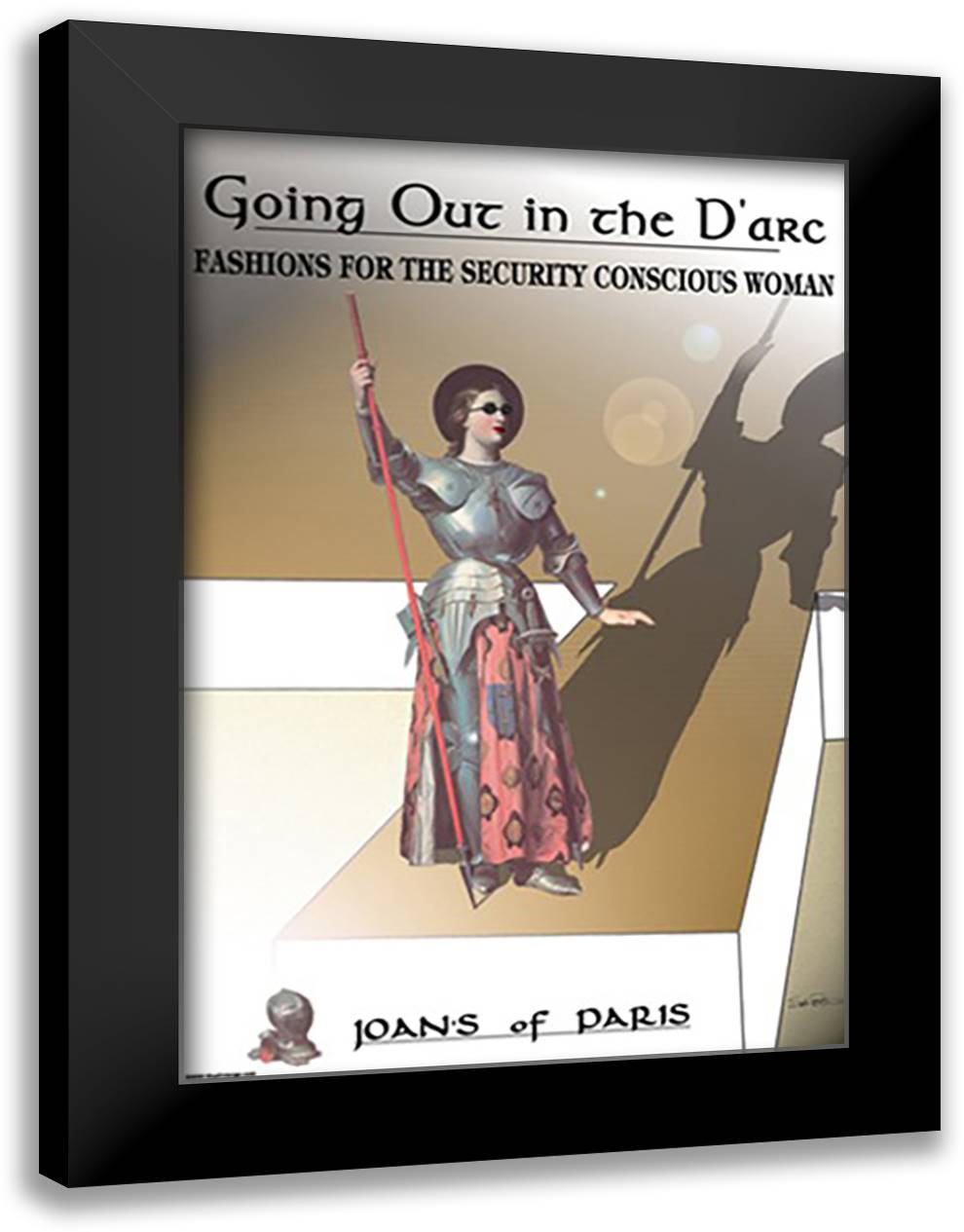 Going Out in the D'arc: Fashions for the Security Conscious Woman 16x22 Black Modern Wood Framed Art Print Poster by Pierce, Wilbur