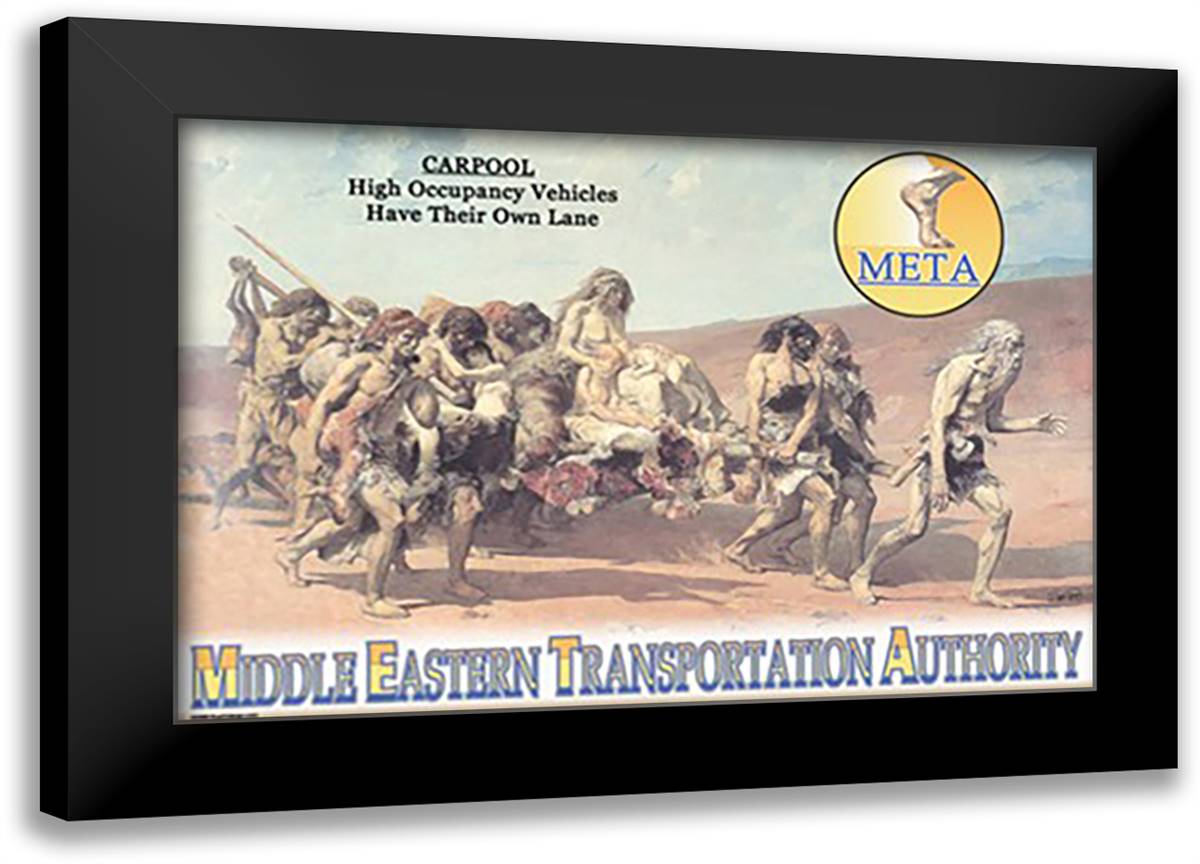 Middle Eastern Transportation Authority 22x16 Black Modern Wood Framed Art Print Poster by Pierce, Wilbur