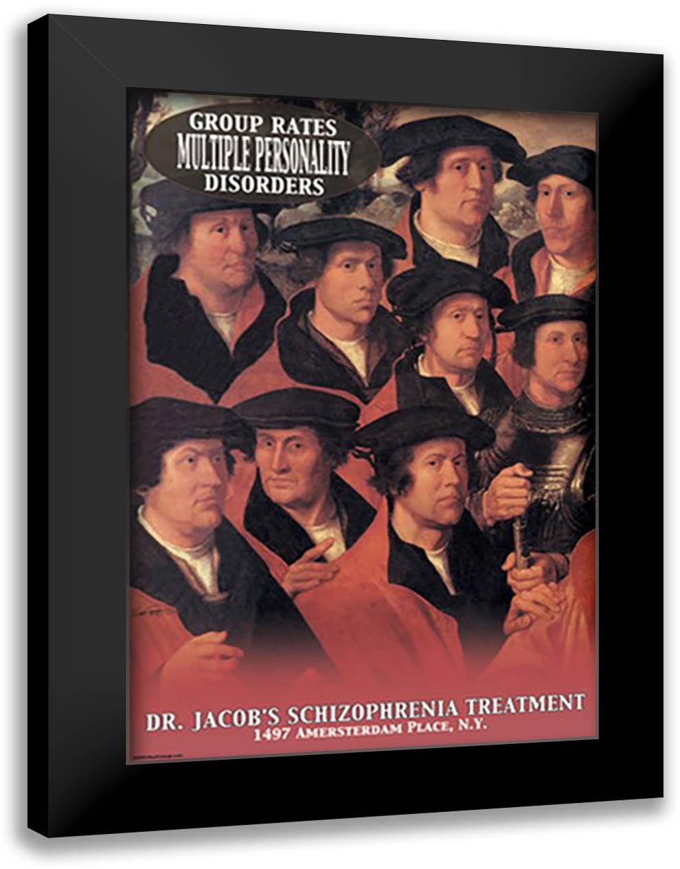Dr. Jacob's Schizophrenia Treatment 16x22 Black Modern Wood Framed Art Print Poster by Pierce, Wilbur