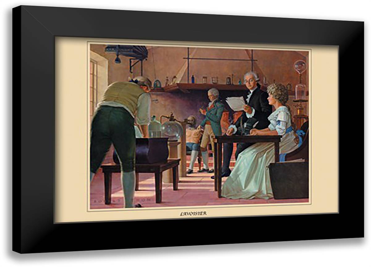 Lavoisier 22x16 Black Modern Wood Framed Art Print Poster by Thom, Robert
