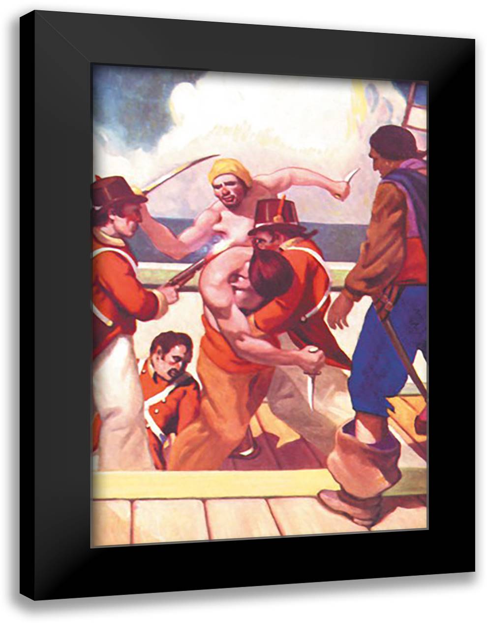 Rock Brisiliano 16x22 Black Modern Wood Framed Art Print Poster by Taylor, George