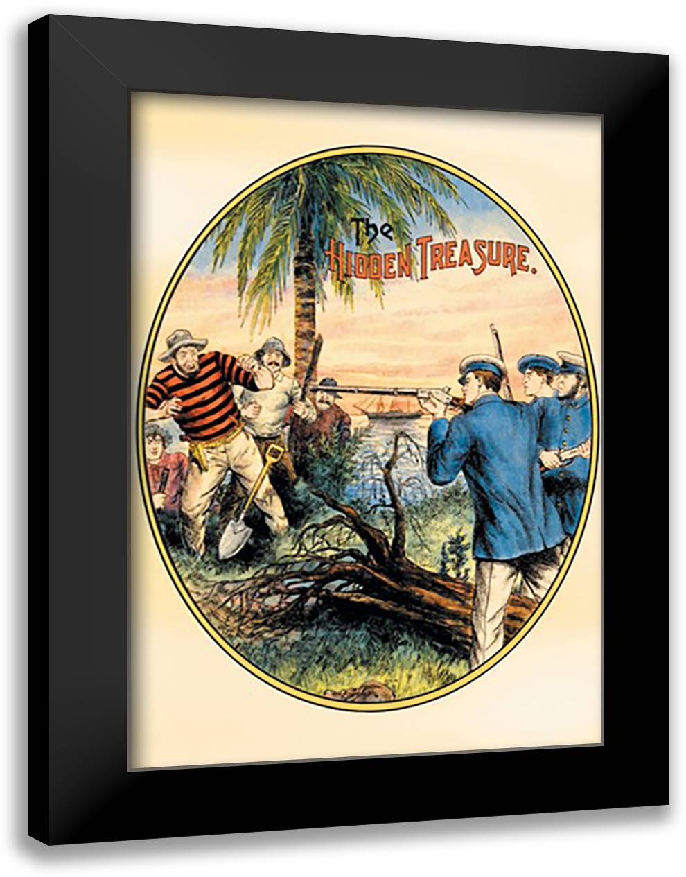 Hidden Treasure 16x22 Black Modern Wood Framed Art Print Poster