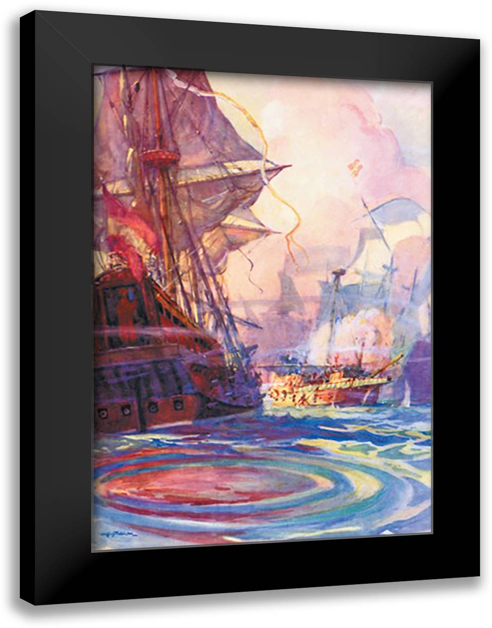 Revenge 16x22 Black Modern Wood Framed Art Print Poster by Robinson, Gregg