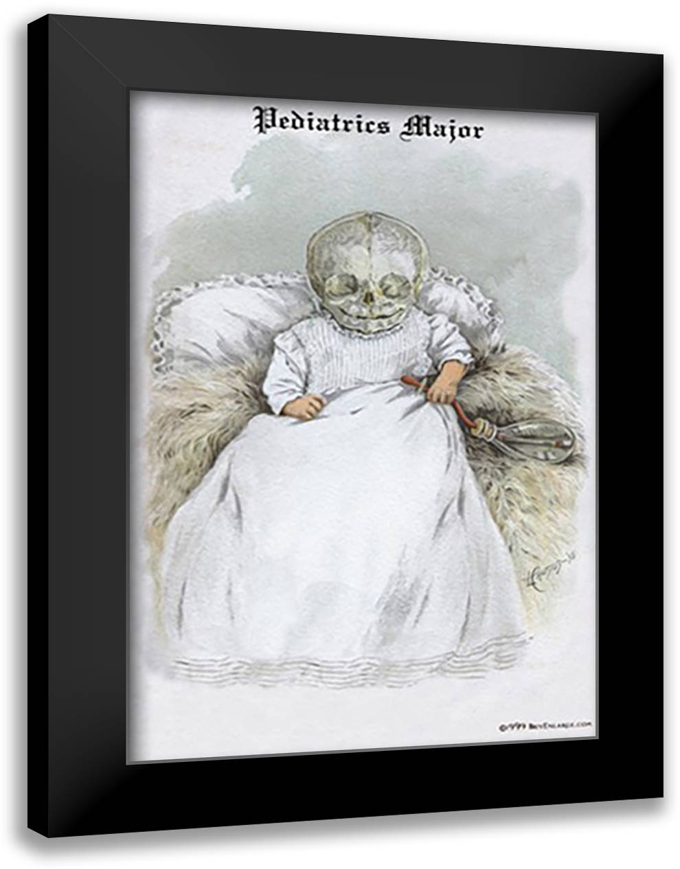 Pediatrics Major 16x22 Black Modern Wood Framed Art Print Poster by Pierce, Wilbur