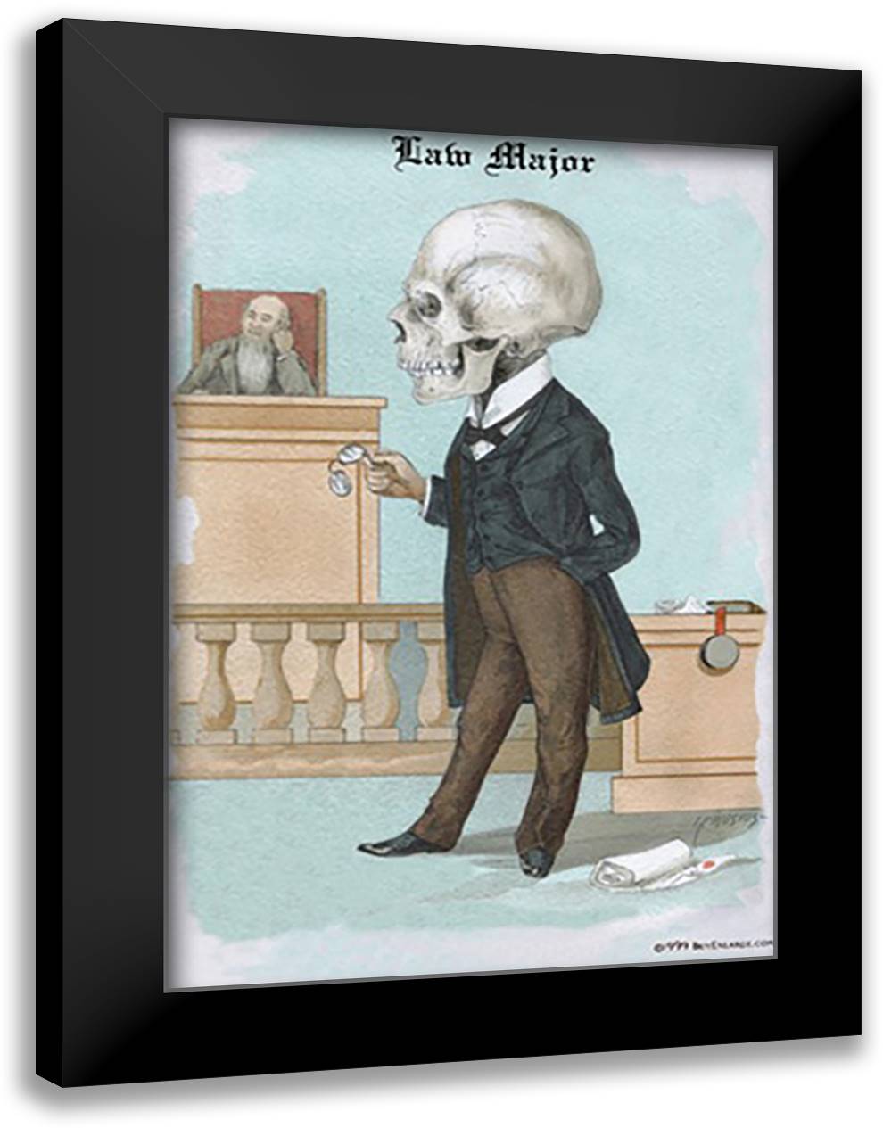 Law Major 16x22 Black Modern Wood Framed Art Print Poster by Pierce, Wilbur