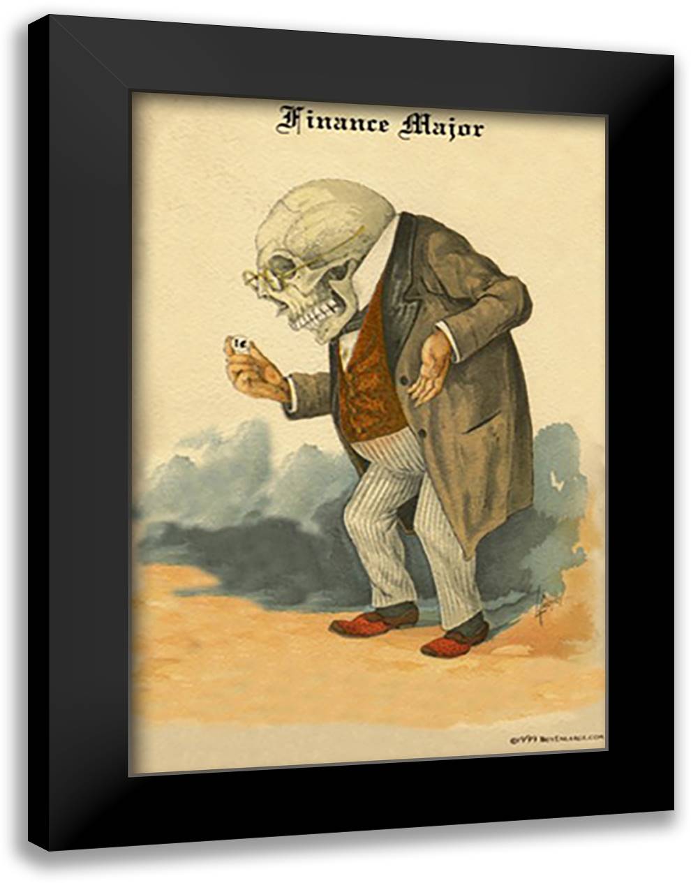Finance Major 16x22 Black Modern Wood Framed Art Print Poster by Frusius M. D., F.
