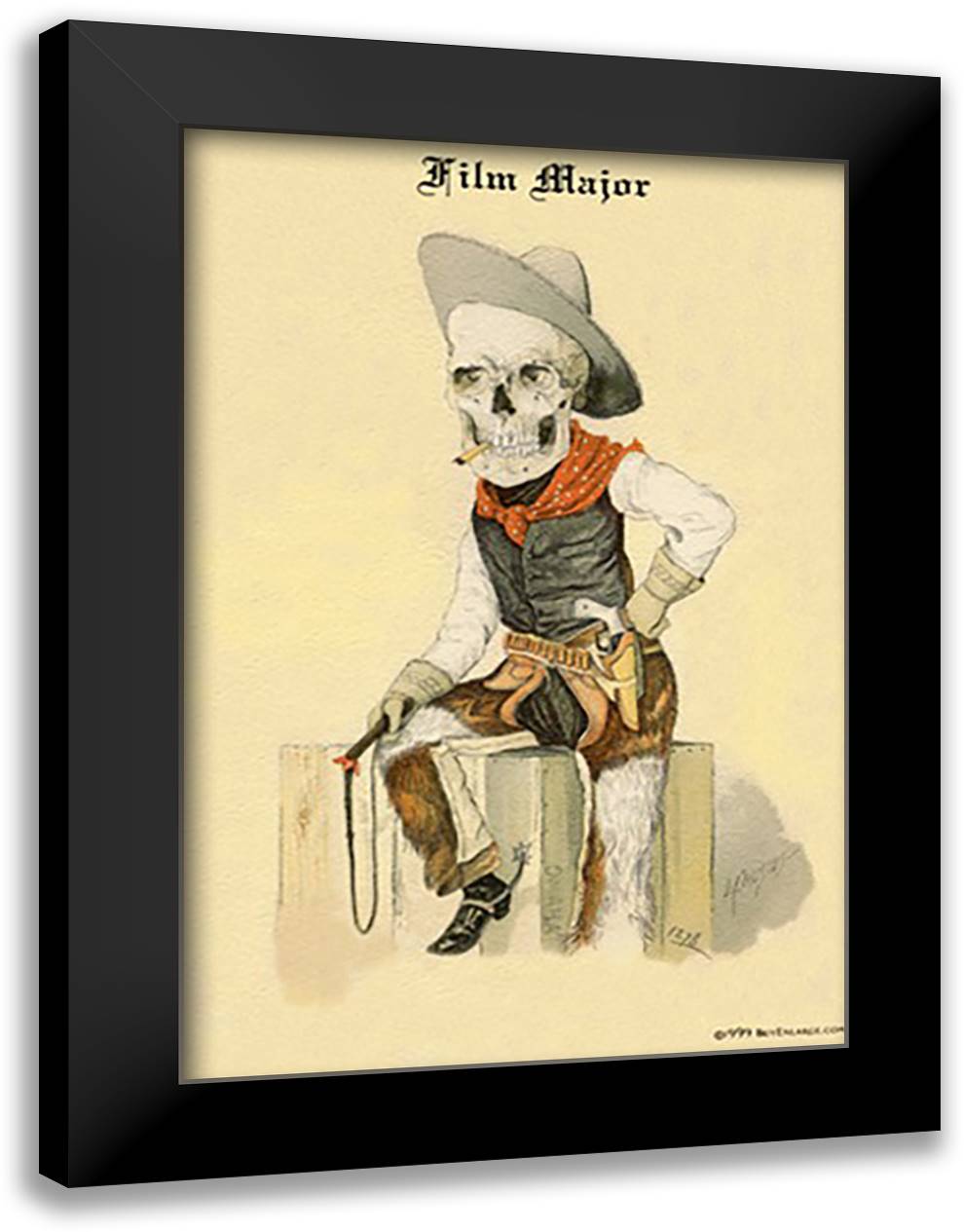 Film Major 16x22 Black Modern Wood Framed Art Print Poster by Frusius M. D., F.