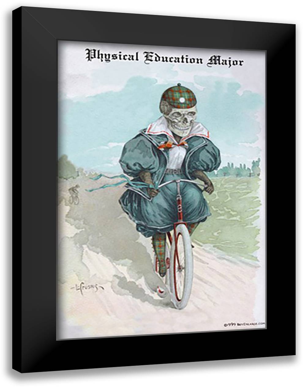 Physical Education Major 16x22 Black Modern Wood Framed Art Print Poster by Frusius M. D., F.