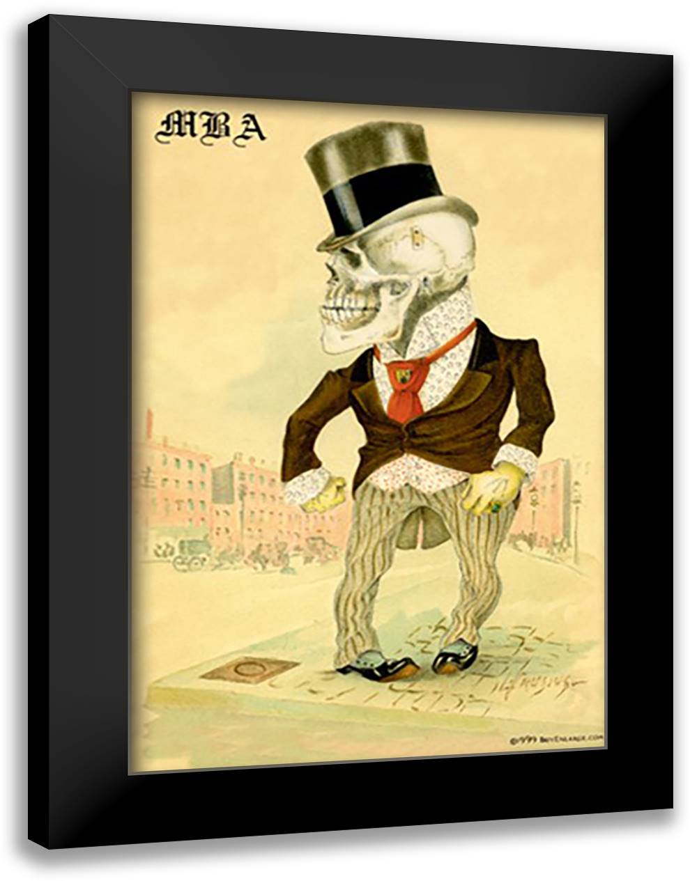 MBA 16x22 Black Modern Wood Framed Art Print Poster by Frusius M. D., F.