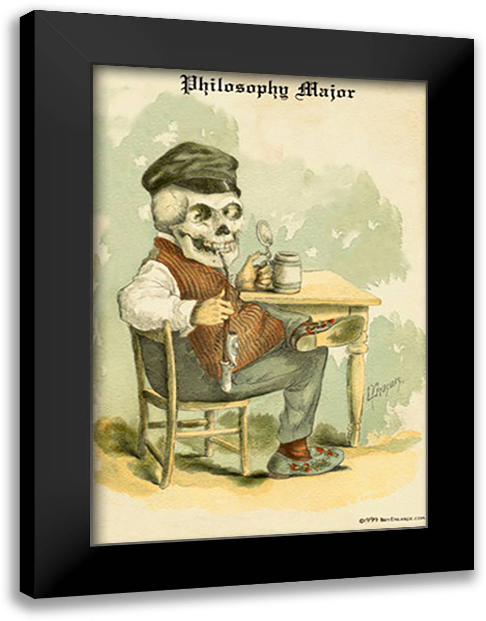 Philosophy Major 16x22 Black Modern Wood Framed Art Print Poster by Frusius M. D., F.