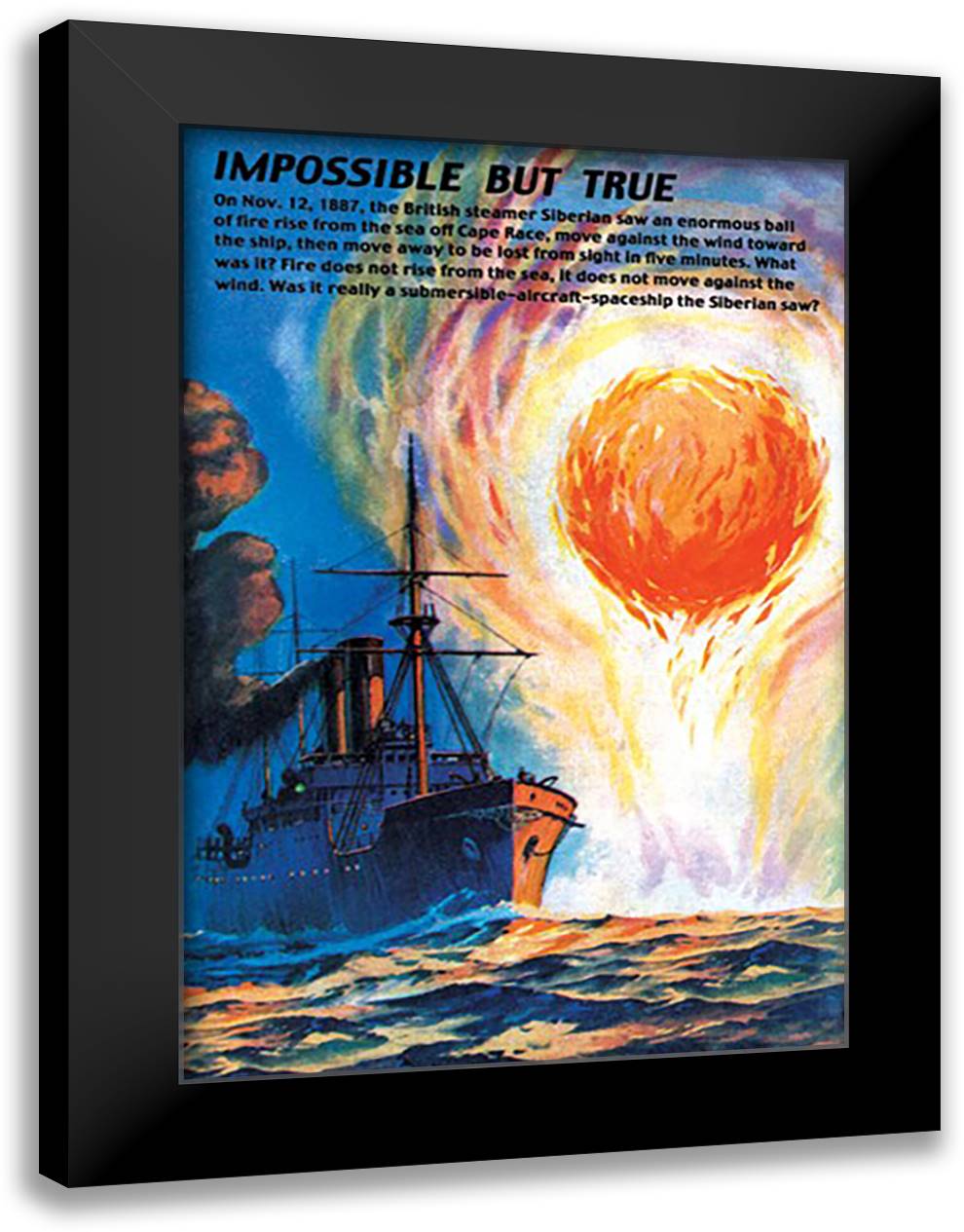 Impossible But True 16x22 Black Modern Wood Framed Art Print Poster