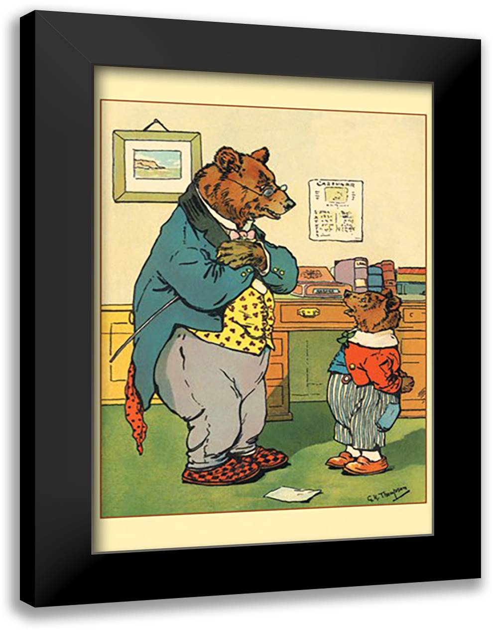 No Smoke without Fire 16x22 Black Modern Wood Framed Art Print Poster by Thompson, G.H.