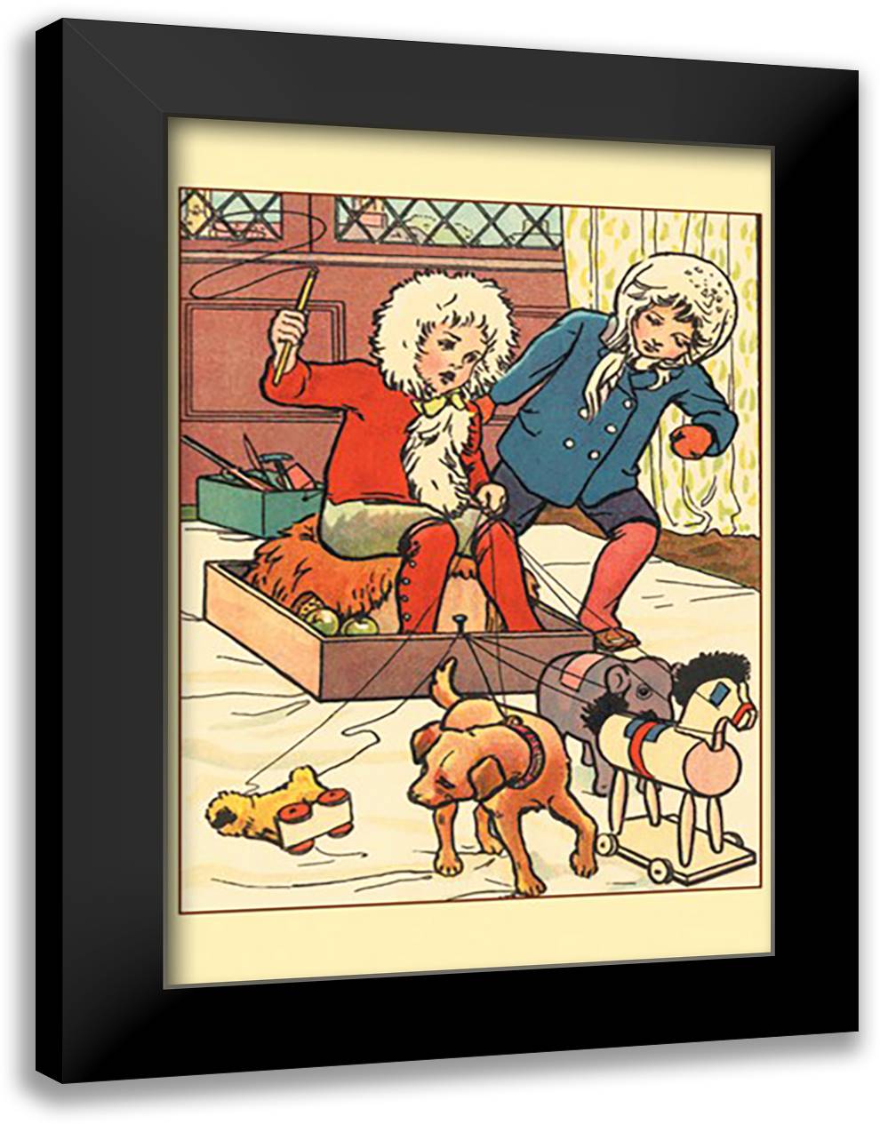 Explorers 16x22 Black Modern Wood Framed Art Print Poster by Wood, Elsie Anna