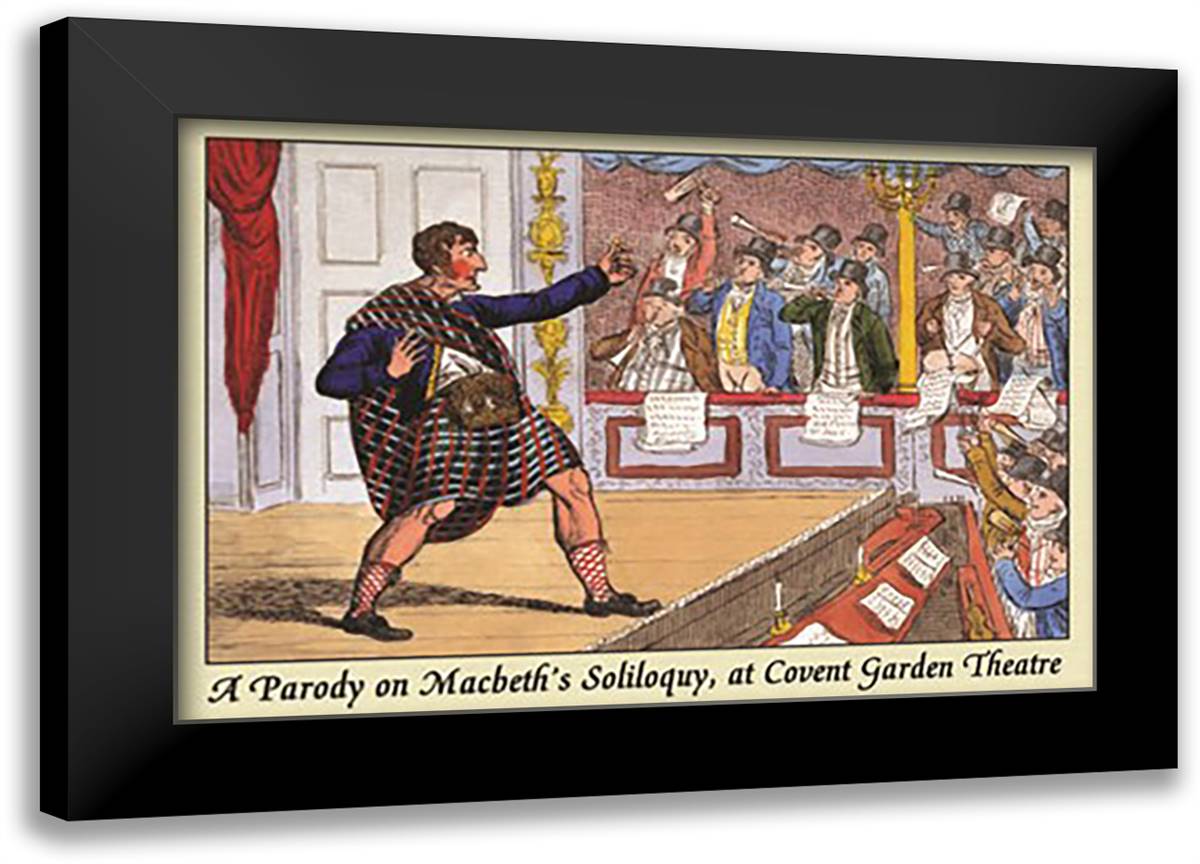 Macbeth's Soliloquy 22x16 Black Modern Wood Framed Art Print Poster by Walker, N. Stuart