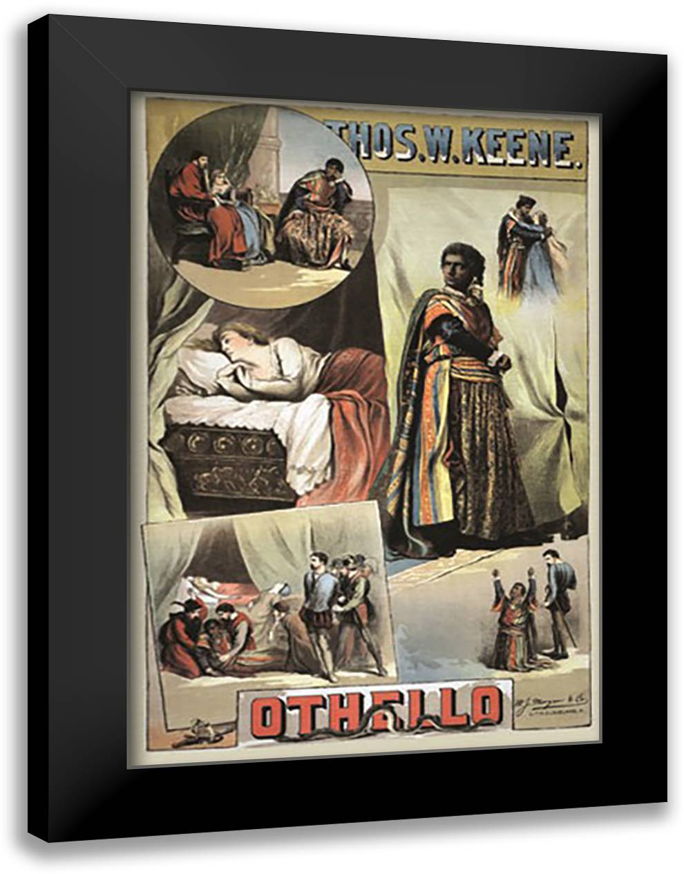 Othello 16x22 Black Modern Wood Framed Art Print Poster