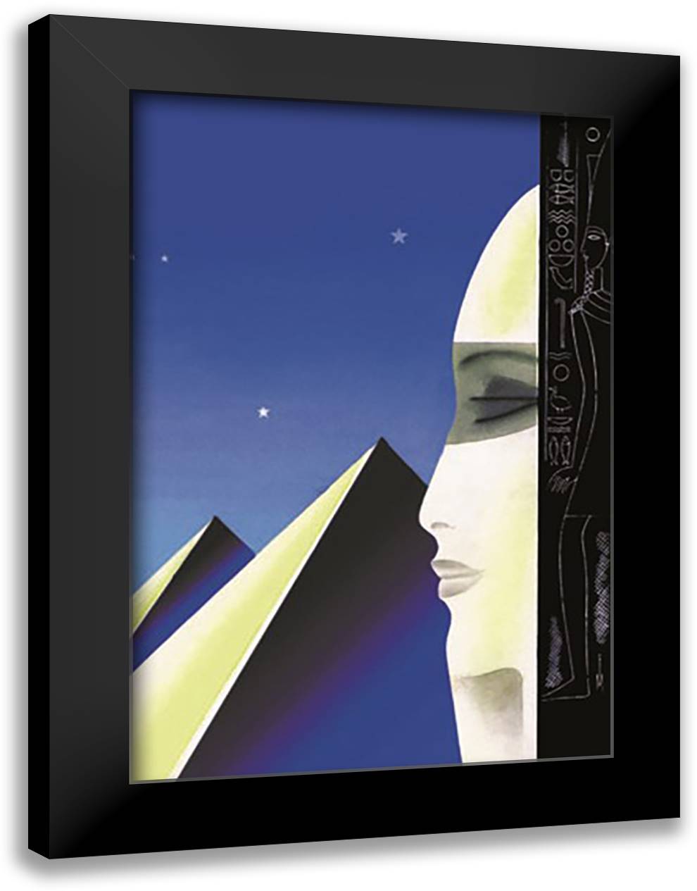 Setting for an Egyptian Story 16x22 Black Modern Wood Framed Art Print Poster by McIntosh, Frank