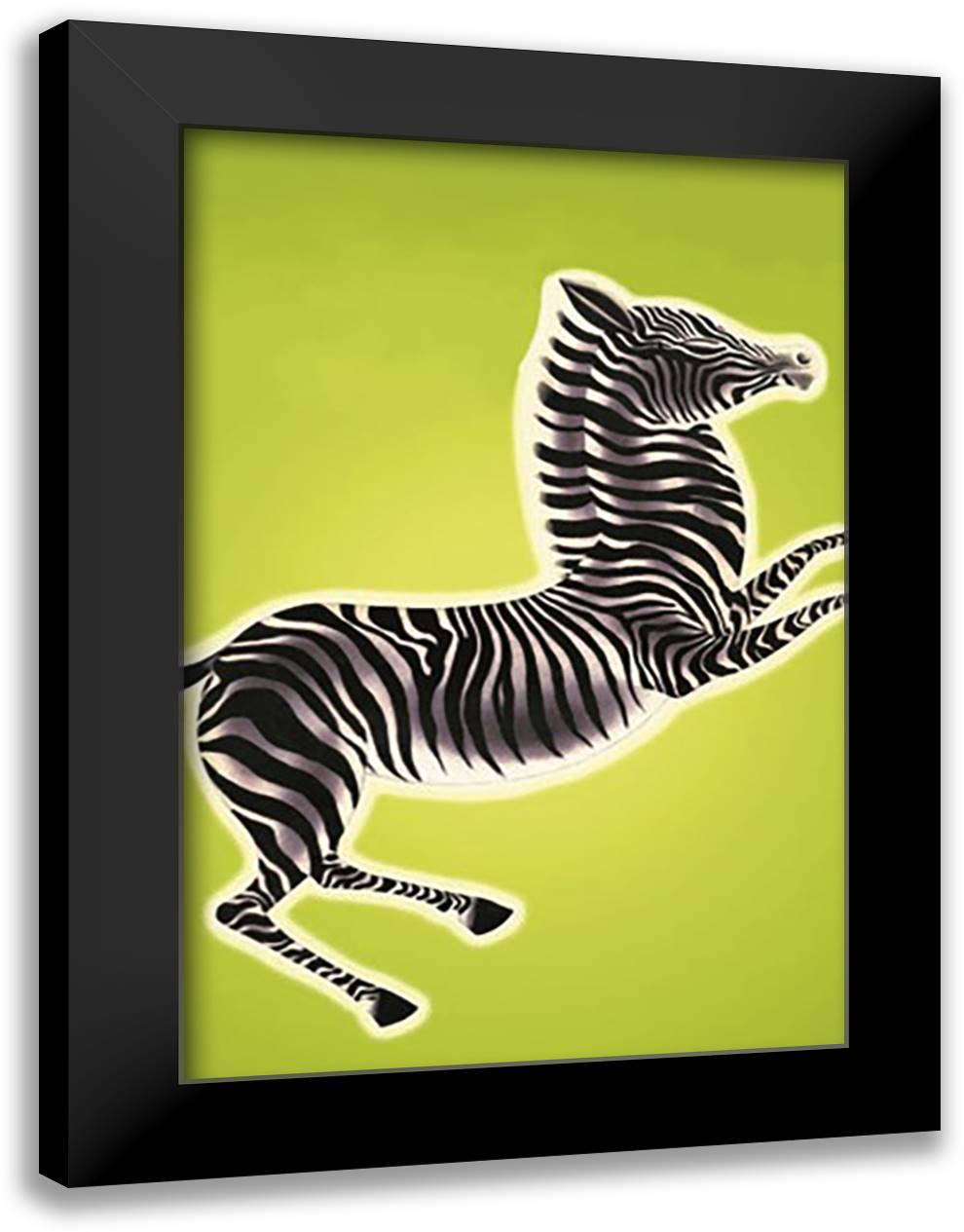 Zebra 16x22 Black Modern Wood Framed Art Print Poster by McIntosh, Frank