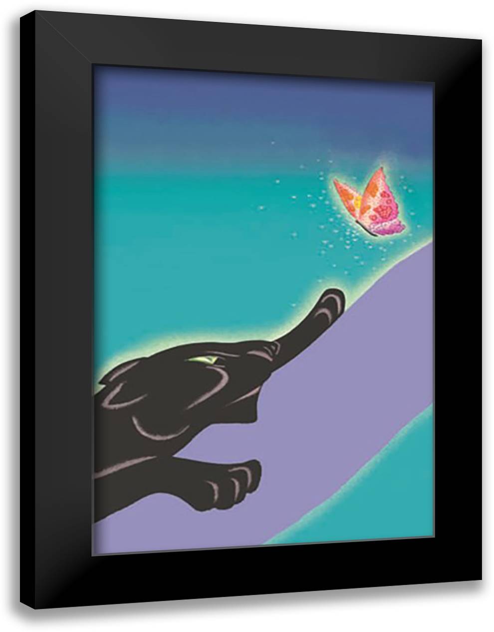 Bright Moment 16x22 Black Modern Wood Framed Art Print Poster by McIntosh, Frank