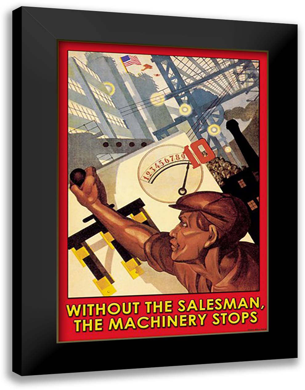 Without the Salesman 16x22 Black Modern Wood Framed Art Print Poster by Pierce, Wilbur