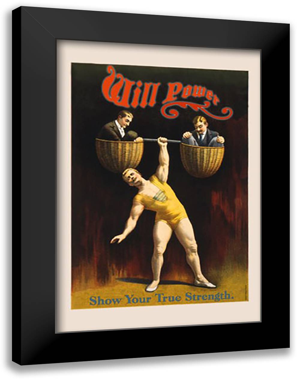Will Power 16x22 Black Modern Wood Framed Art Print Poster by Pierce, Wilbur