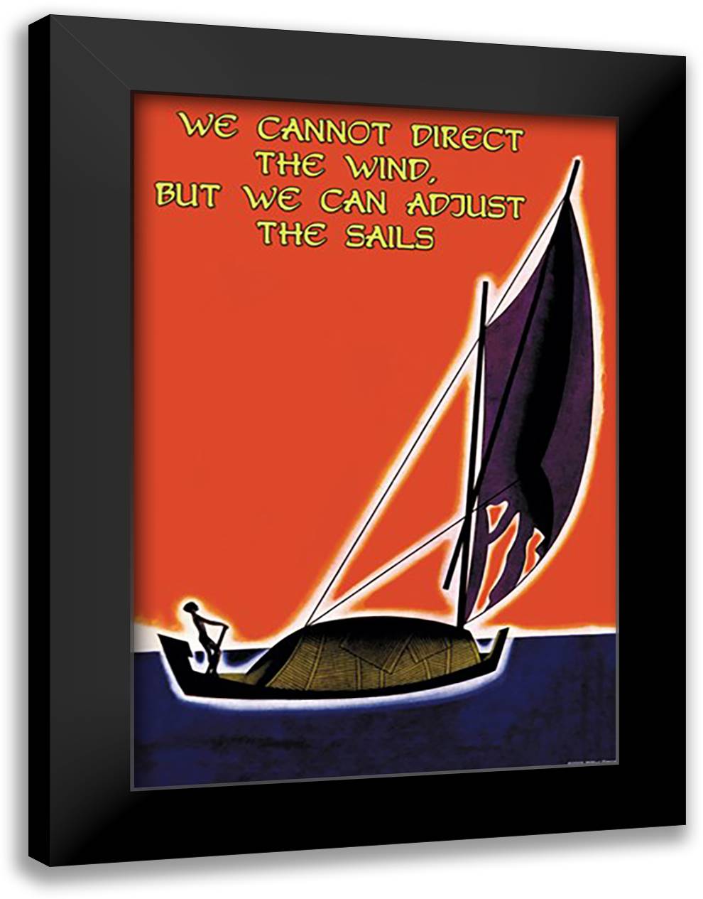 We Cannot Direct the Wind 16x22 Black Modern Wood Framed Art Print Poster by Pierce, Wilbur