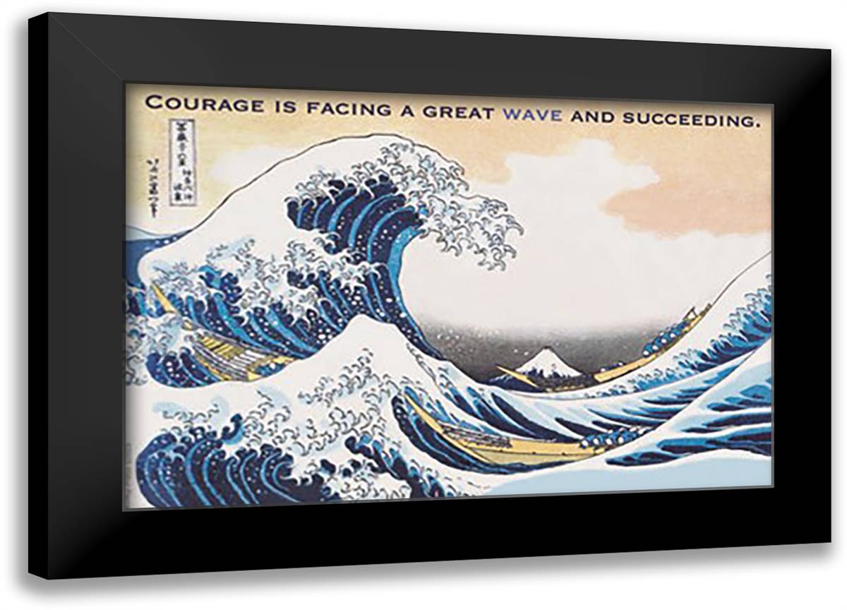 Courage 22x16 Black Modern Wood Framed Art Print Poster by Pierce, Wilbur