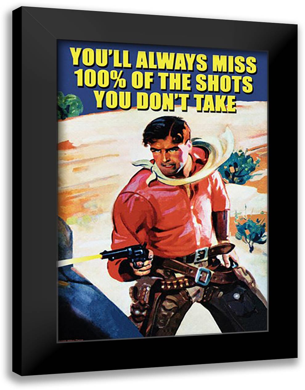 You'll Always Miss 16x22 Black Modern Wood Framed Art Print Poster by Pierce, Wilbur