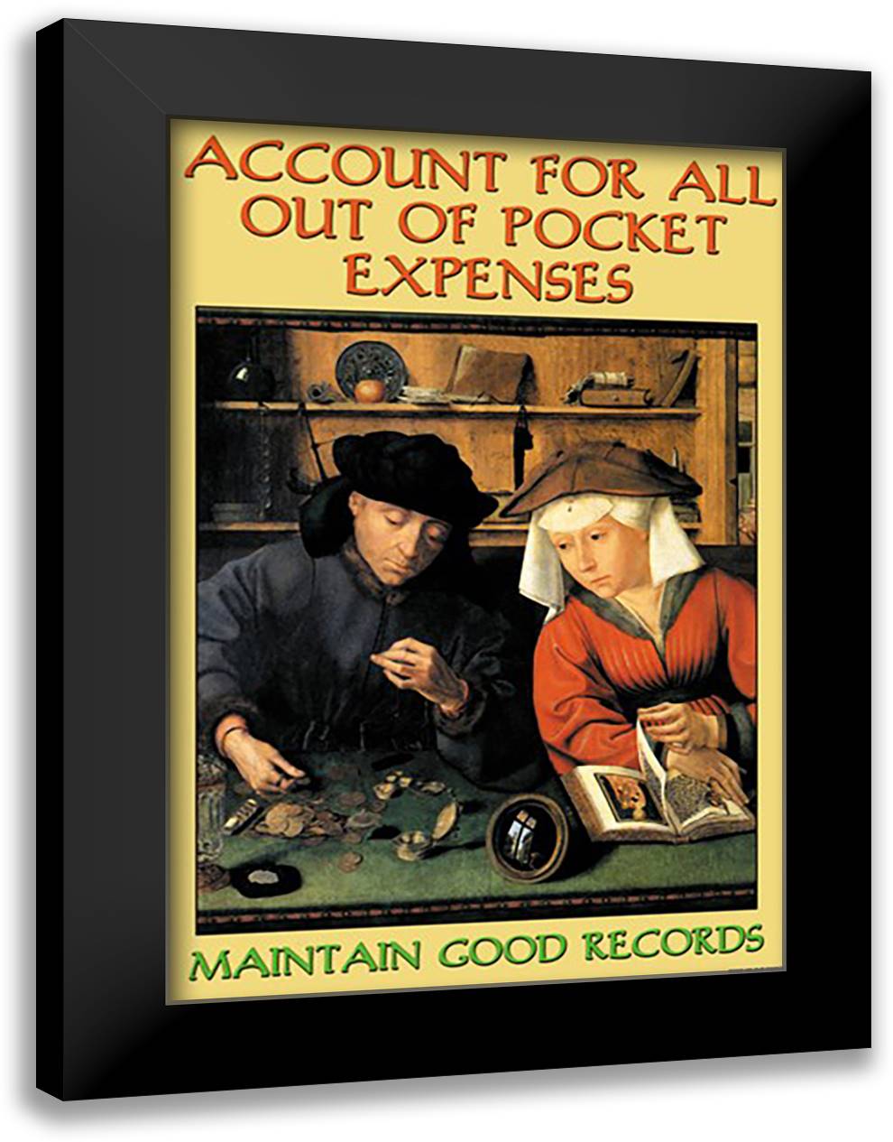 Account 16x22 Black Modern Wood Framed Art Print Poster by Pierce, Wilbur