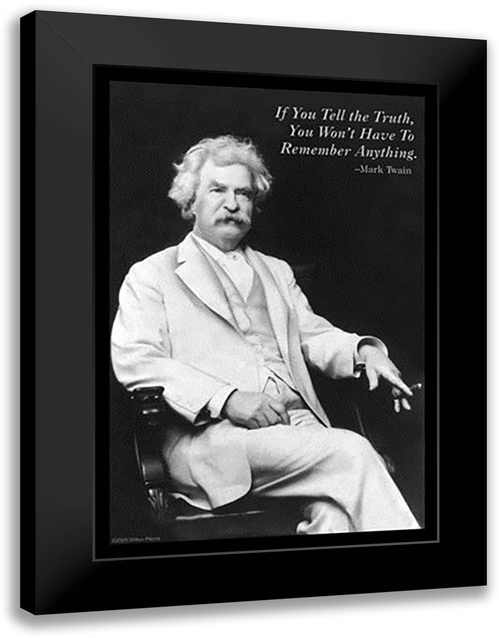 If you tell the truth 16x22 Black Modern Wood Framed Art Print Poster by Pierce, Wilbur