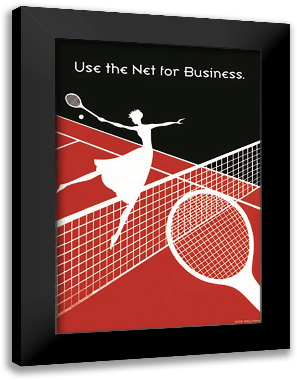 Net for Business 16x22 Black Modern Wood Framed Art Print Poster by Pierce, Wilbur