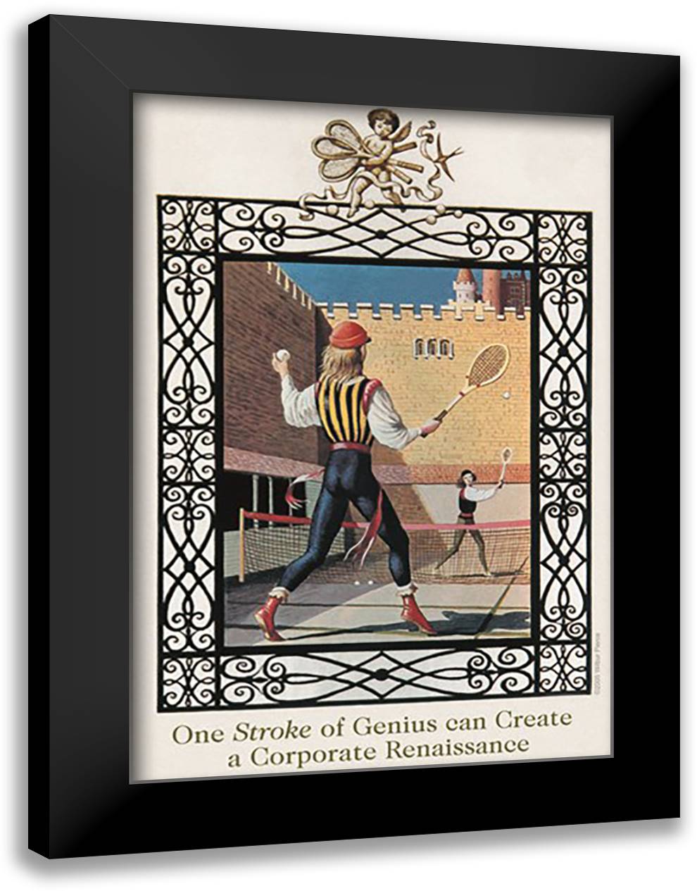 Stroke of Genius 16x22 Black Modern Wood Framed Art Print Poster by Pierce, Wilbur