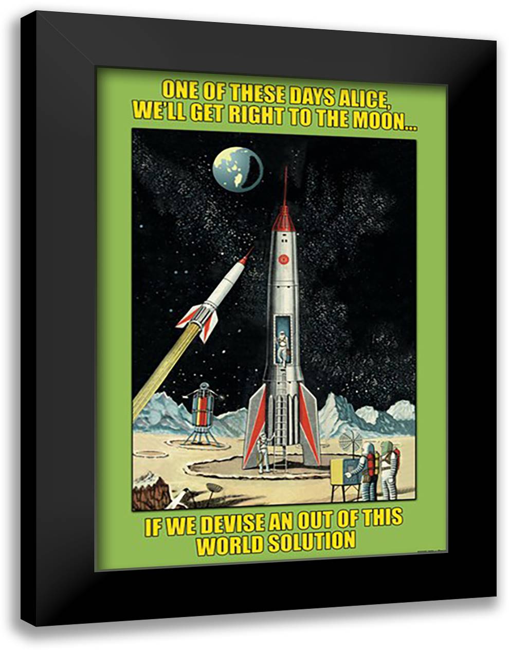 Solution 16x22 Black Modern Wood Framed Art Print Poster by Pierce, Wilbur