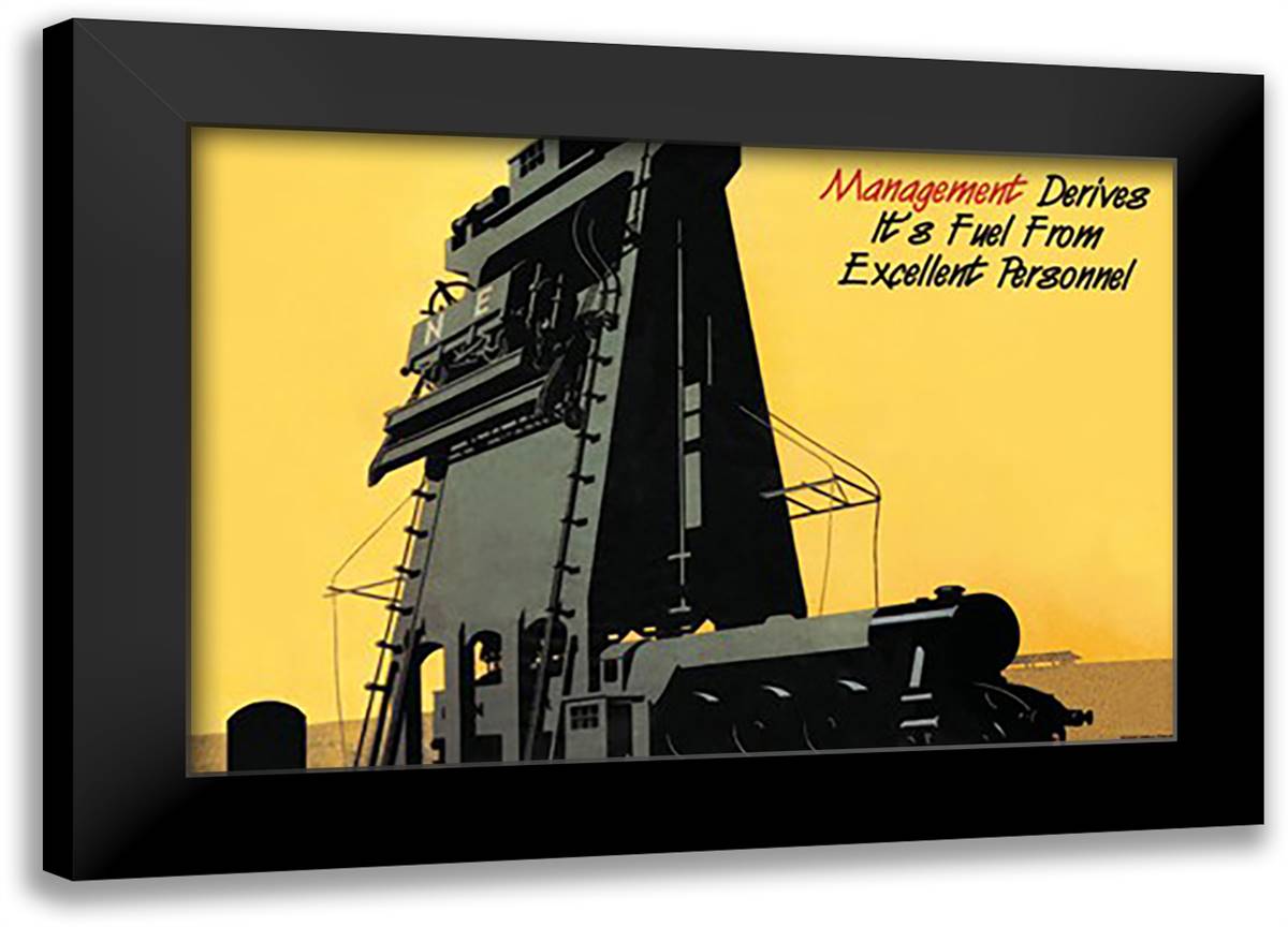 Management Derives 22x16 Black Modern Wood Framed Art Print Poster by Pierce, Wilbur