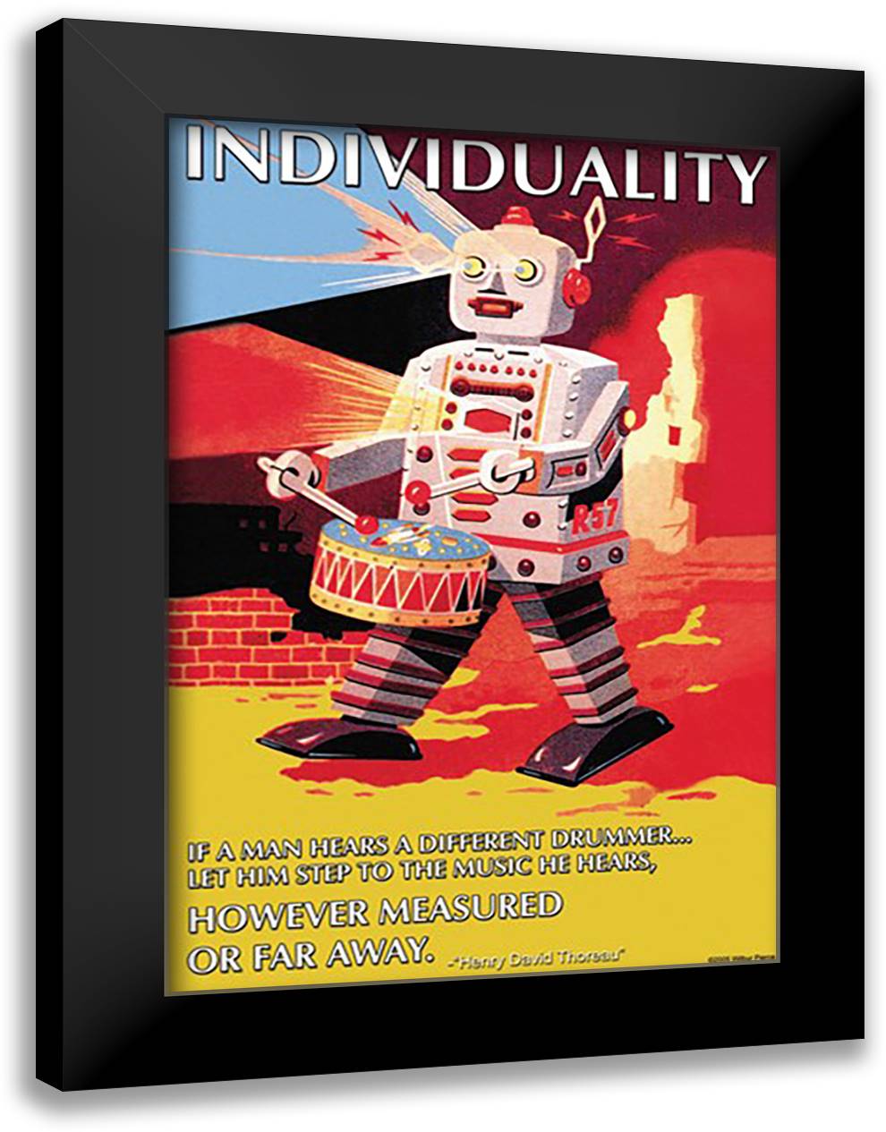 Individuality 16x22 Black Modern Wood Framed Art Print Poster by Pierce, Wilbur