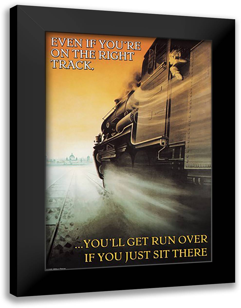 The Right Track 16x22 Black Modern Wood Framed Art Print Poster by Pierce, Wilbur