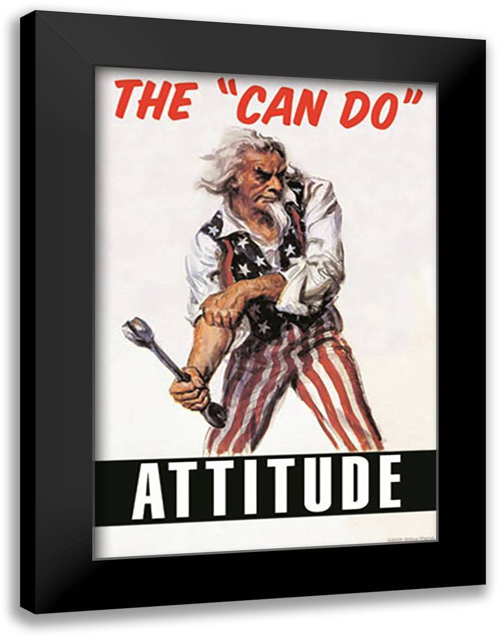 The "Can Do" Attitude 16x22 Black Modern Wood Framed Art Print Poster by Pierce, Wilbur