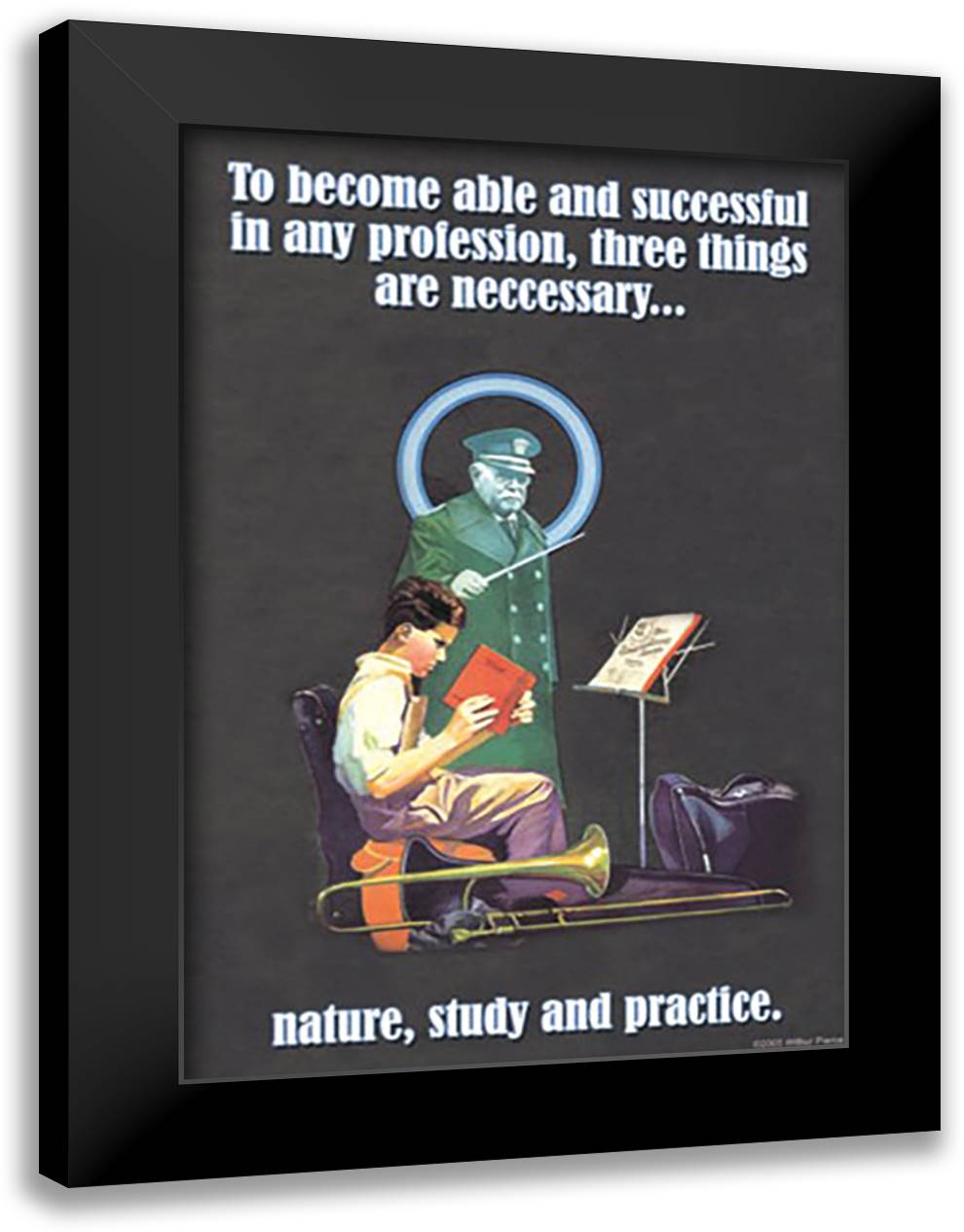 Able & Successful 16x22 Black Modern Wood Framed Art Print Poster by Pierce, Wilbur