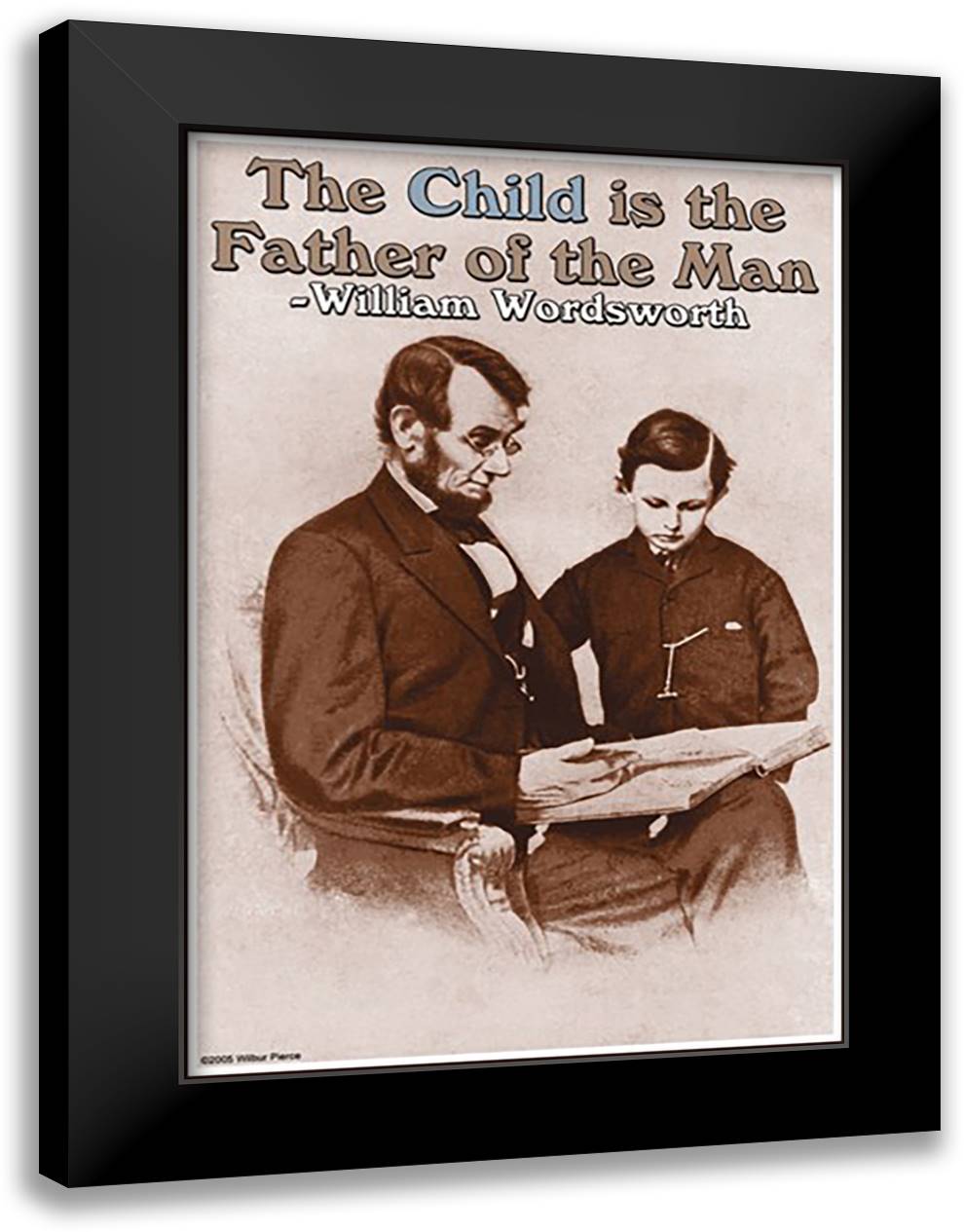 Father of the Man 16x22 Black Modern Wood Framed Art Print Poster by Pierce, Wilbur