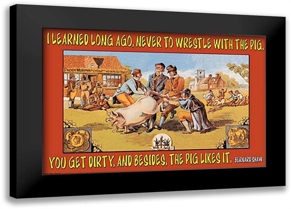 I learned long ago 22x16 Black Modern Wood Framed Art Print Poster by Pierce, Wilbur