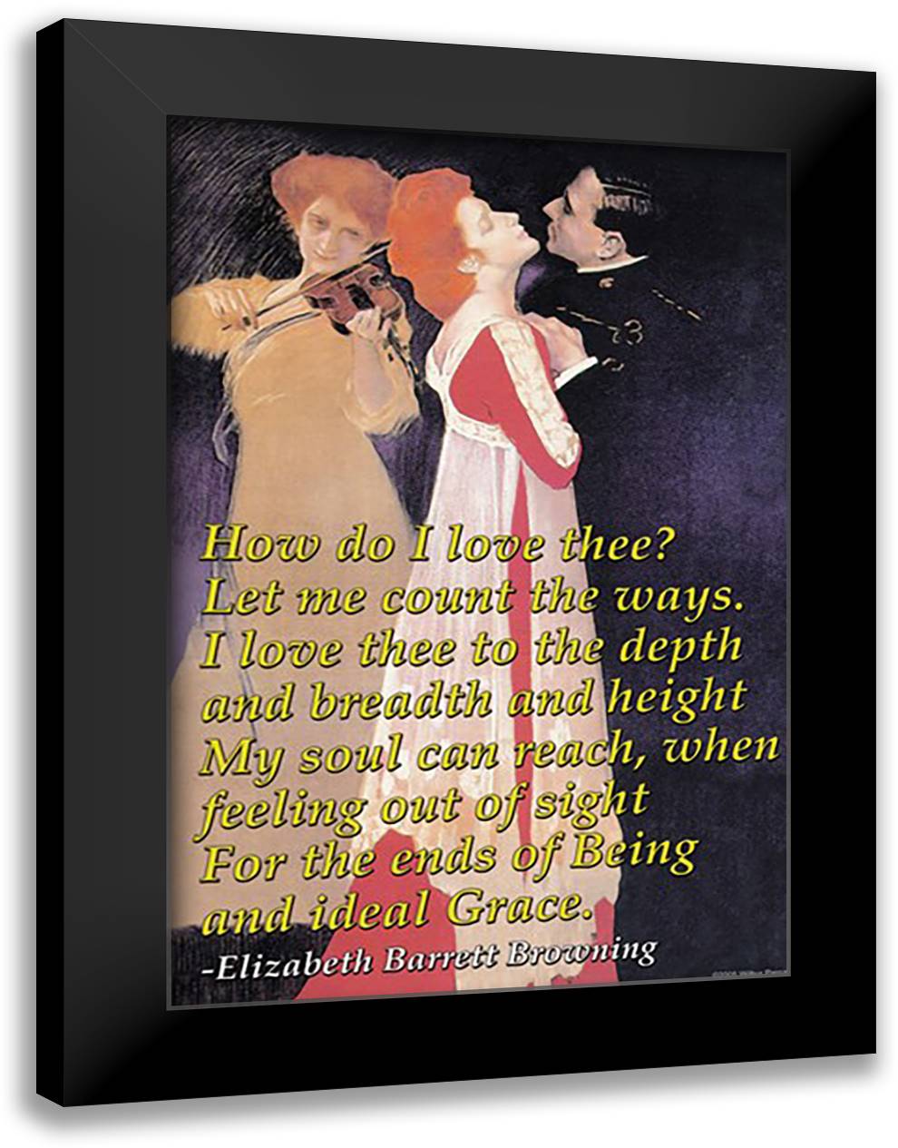 How do I love thee? 16x22 Black Modern Wood Framed Art Print Poster by Pierce, Wilbur